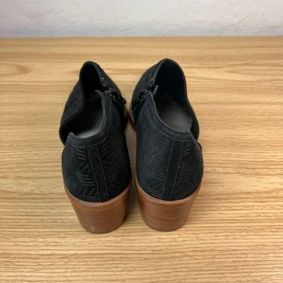 1 State Iddah Booties Women's 6.5 Black Perforated Leather Cutaway Ankle - Picture 4 of 13